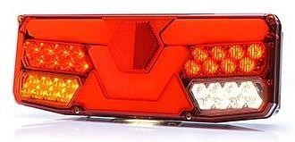 LED-TAKAVALO SCANIA -06 KYTKENTÄ 350*131*81mm VASEN REKISTERI- JA SIVUVALOLLA 