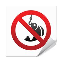 Fiske forbudt - 10x10cm