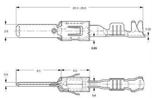 AMP MCP 2,8K HYLSYLIITIN  0,5-1,0 mm²