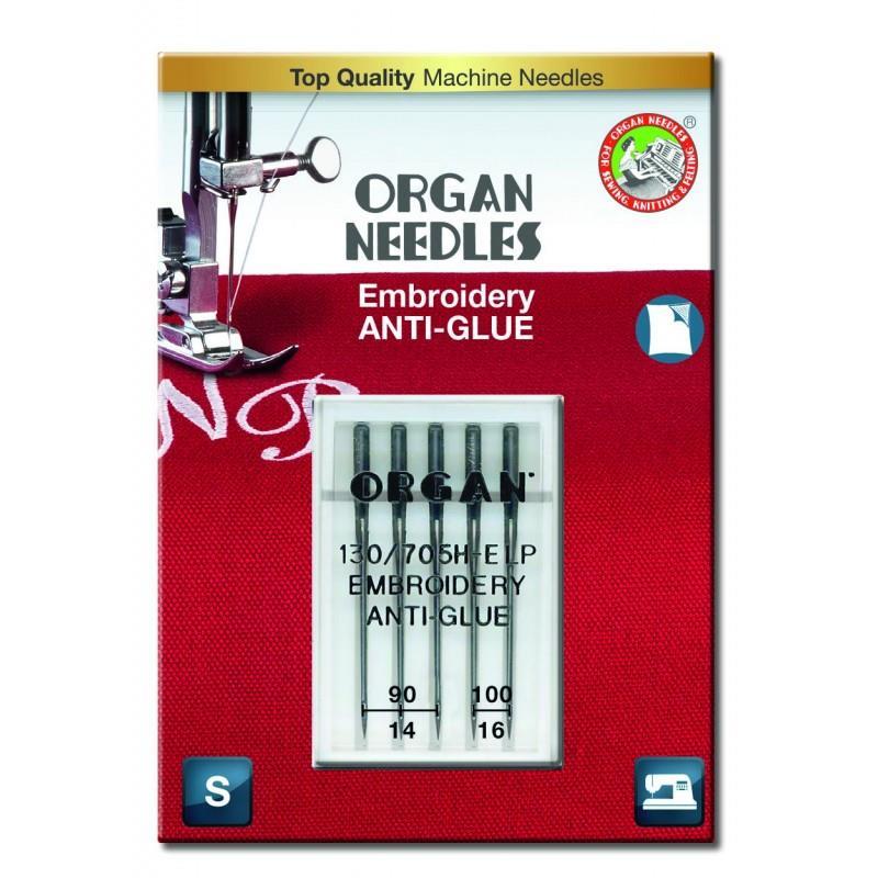 Nål Organ Broderi Anti Glue 90-100, 5-pakk