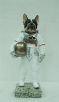 Bulldog Astronaut i resin