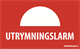 "Utrymningslarm" m symbol