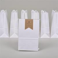 Papirposer 8pk Hvit · 12,7x20cm