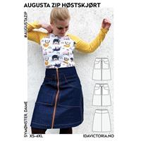 Augusta Zip høstskjørt (voksen)