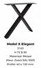 X-Elegant Zwart Poedercoating hoogte 72cm