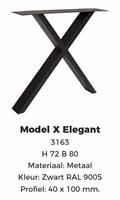 X-Elegant Zwart Poedercoating hoogte 72cm