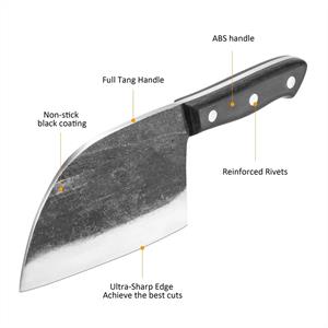 Serbisk köttyxa and cleaver kniv