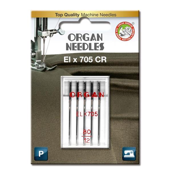 Nål Organ ELx705 Krom 80, 5-pakk