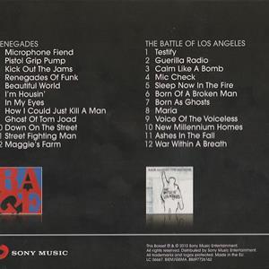 RAGE AGAINST THE MACHINE: BATTLE OF LOS ANGELES/RENEGADES 2CD