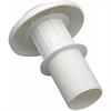 Liesituulettimen hattu / kattoventtiili valkoinen  liitäntä putkelle 60mm. Asennusaukko 60mm