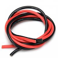 Kabel Svart & Röd 8AWG D4,3/6,7mm x 1m