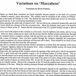 VARIATIONS ON MACCABEUS