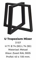 Trapezium Mixer zwart poedercoating 40x100