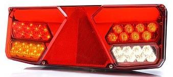 LED-TAKAVALO 350*131*81mm KOLMIOHEIJASTIMELLA VASEN 2M KAAPELILLA  IP 68