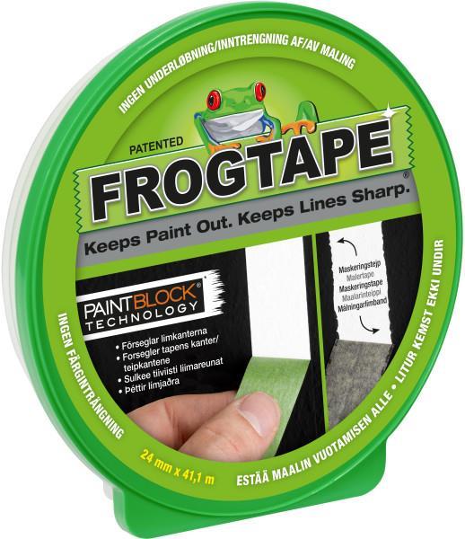 Maalarinteippi Frog Tape 24mm x 41,1m