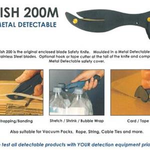 Säkerhetskniv Fish 200M Metaldektekterbar med krok