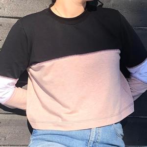 French terry dusty pink melange
