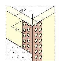 Kulmalista PVC 22 x 22mm x 3000mm 