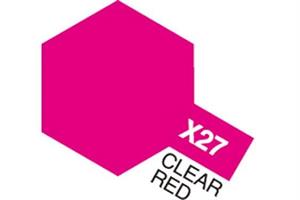 Acrylic Mini X-27 Clear Red (Gloss) Tamiya 81527