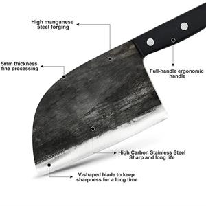 Serbisk köttyxa and cleaver kniv