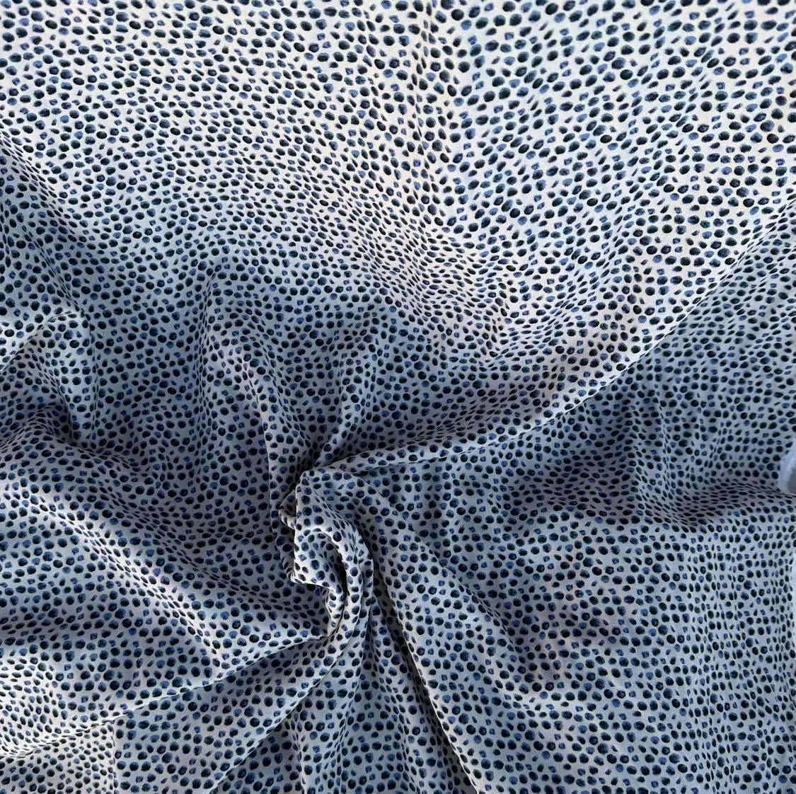 Viscose dots blå