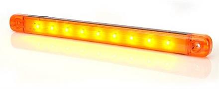 LED-SIVUVALO KELTAINEN "SLIM" 9-36V 238X20,6X10,4MM 9LED