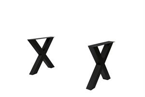 X-Poot zwart poedercoating 80x80 42cm hoog 