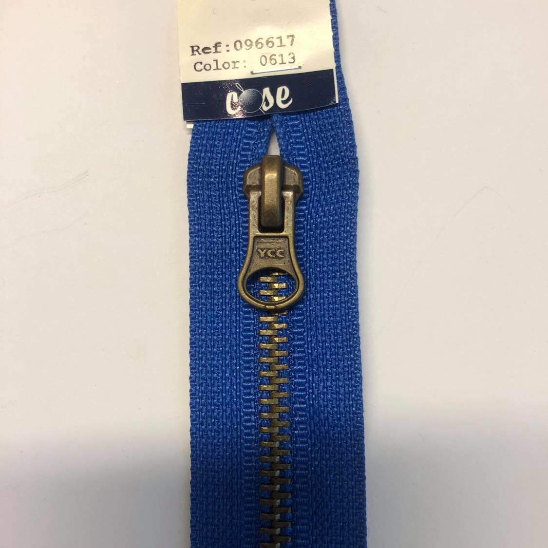 Delbar glidlås 50 cm blå 96617