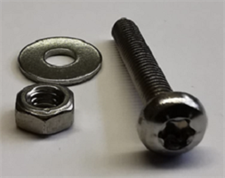 M3X25  A4  10 kpl TORXRUUVI  SARJA HAPONKESTÄVÄ SIS MUTTERI+PRIKKA