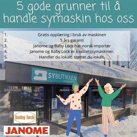 Symaskiner og sybutikk på Lillehammer