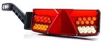 LED-TAKAVALO 350*131*81mm KOLMIOHEIJASTIMELLA OIKEA KUMIVARSIVALOLLA 2M KAAPELILLA 