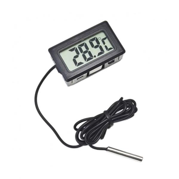 LCD Paneltermometer -50 - +110 grader,  sond 1 mtr