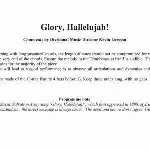GLORY HALLELUJAH