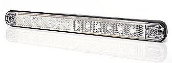 LED-ÄÄRIVALO VALKOINEN HEIJASTIMELLA 12/24V  "SLIM" 238X21X11mm