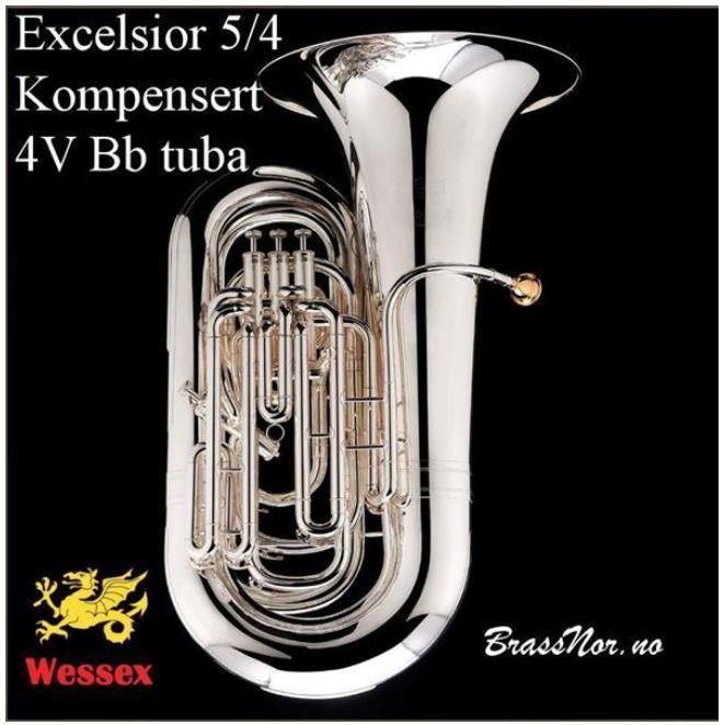 Wessex Excelsior Custom BBb tuba sølv B-stock