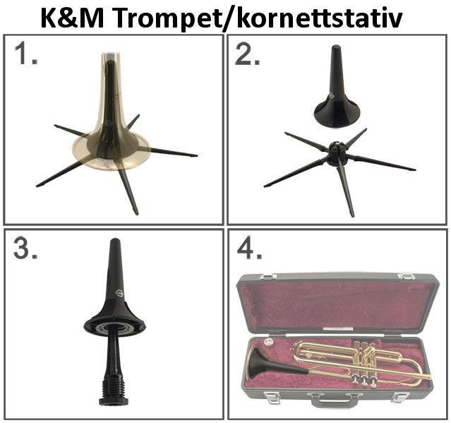 K&M trompet/kornettstativ 5 ben