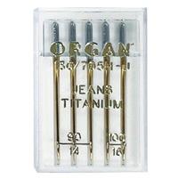 Organ Symaskinnåler Jeans Titanium strl.90-100 5pk