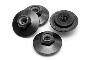 Flanged Lock Nut M5x8mm Black (4) HPZ680