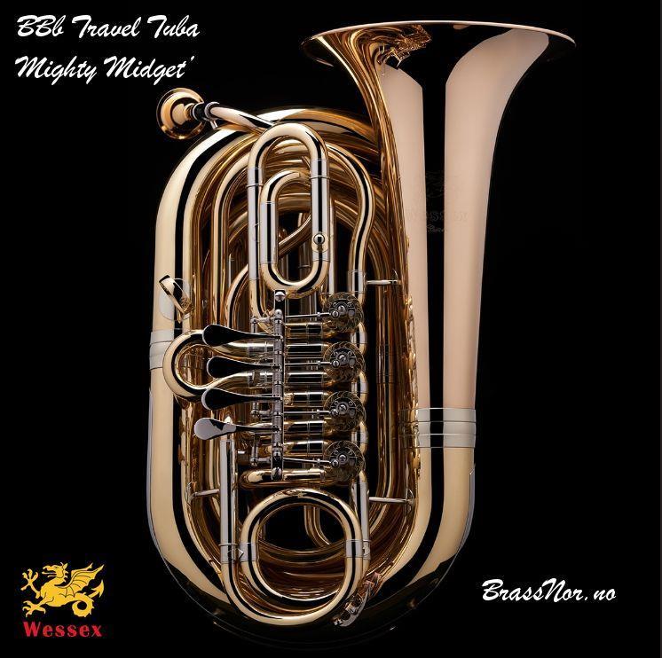 Wessex BBb Travel Tuba ‘Mighty Midget’ Gold brass