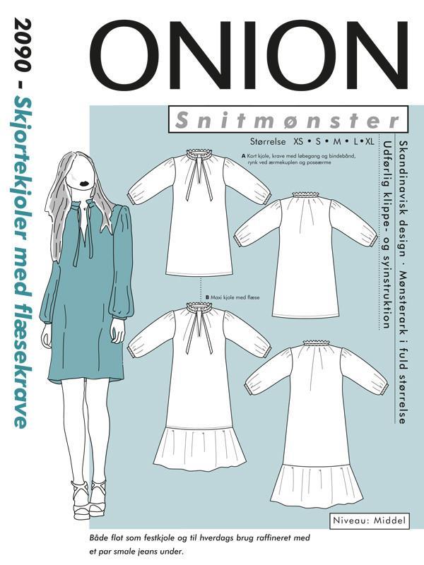 Onion: Skjortekjoler med volangkrage 2090