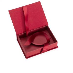 Vevboks Mini med gullhjerte og sløyfe - Rød