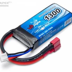 LiPo Batteri 2S 7,4V 1300mAh 30C Deans/T-Plug