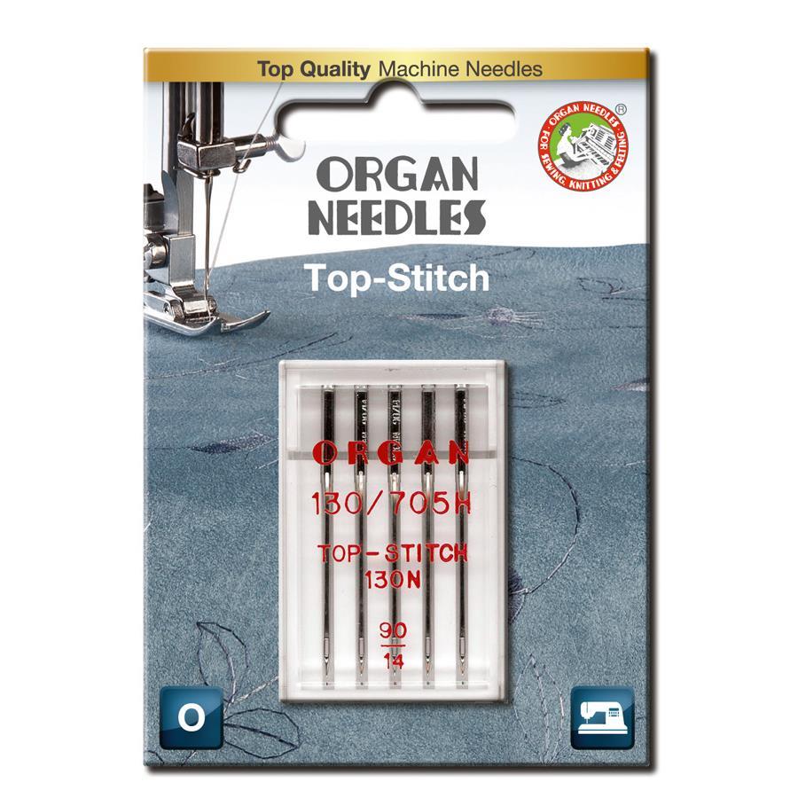 Nål Organ Top Stitch 90, 5-pakk