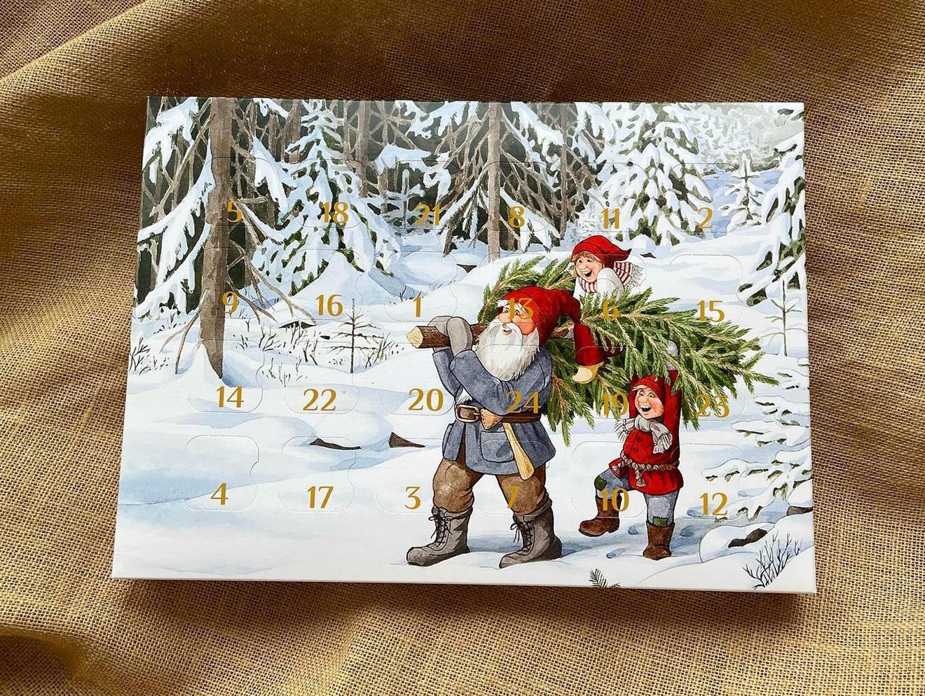 Adventskalender med handgjorda praliner
