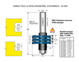 Falsfräs  D=41 / L=17.5 / TL=80