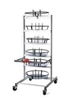 Hose dispensing rack, 6 baskets