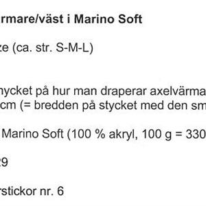 Axelvärmare/väst i Marino Soft