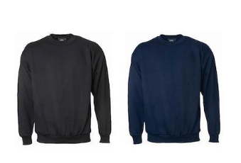 Sweatshirt 100%Bomull, Svart & Marin