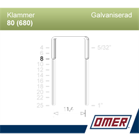 Klammer 80/8 Galv 10M