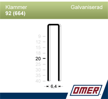 Klammer 92/20 Galv 10M